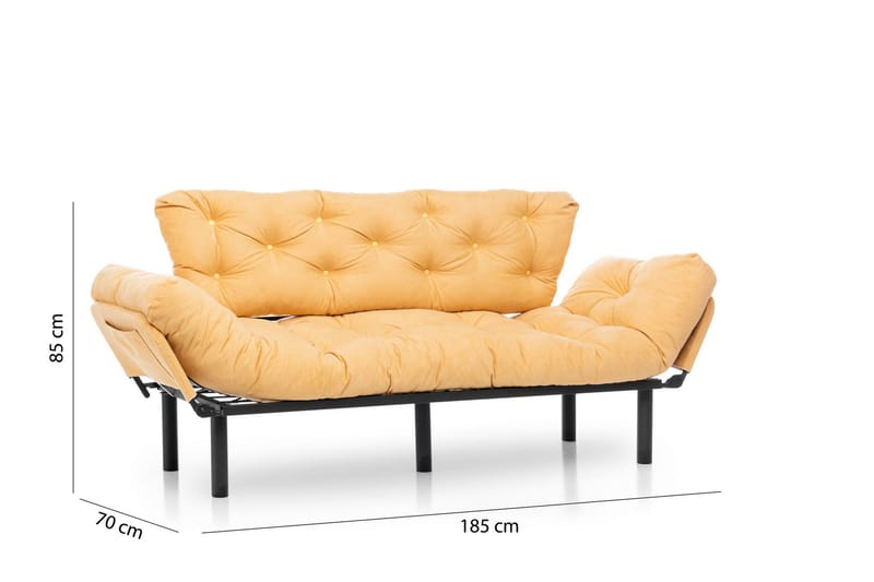 Mezonzo 3-sits Bäddsoffa - Gul - Möbler - Soffa - Bäddsoffa