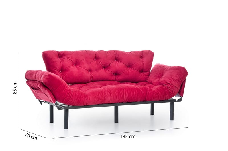 Mezonzo 3-sits Bäddsoffa - Röd - Möbler - Soffa - Bäddsoffa