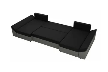 Midfeld 4-sits Hörnbäddsoffa Dark Grey/Black - Möbler - Soffa - Bäddsoffa