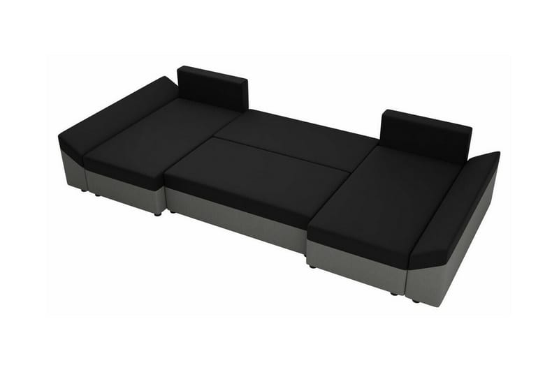 Midfeld 4-sits Hörnbäddsoffa Dark Grey/Black - Möbler - Soffa - Bäddsoffa