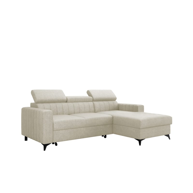 Milano 3-sits Bäddsoffa divan höger med förvaring - Beige - Möbler - Soffa - Bäddsoffa