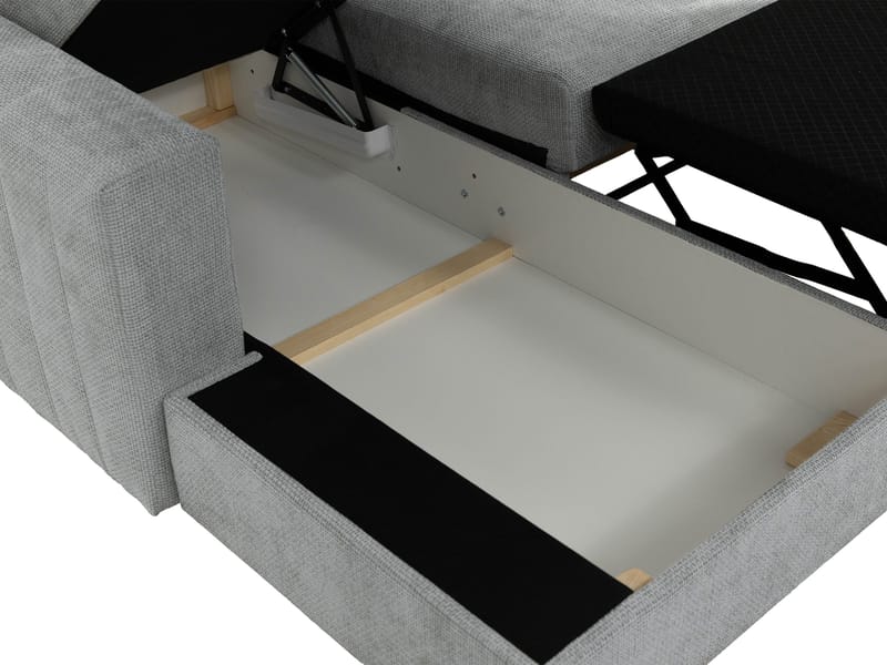 Milano 3-sits Bäddsoffa divan höger med förvaring - Beige - Möbler - Soffa - Bäddsoffa