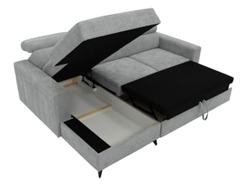 Milano 3-sits Bäddsoffa divan höger med förvaring - Mörkgrå - Möbler - Soffa - Bäddsoffa