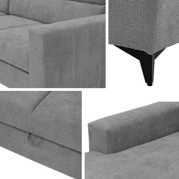 Milano 3-sits Bäddsoffa divan vänster med förvaring - gul - Möbler - Soffa - Bäddsoffa
