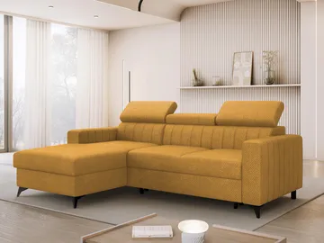 Milano 3-sits Bäddsoffa divan vänster med förvaring - gul - Möbler - Soffa - Bäddsoffa