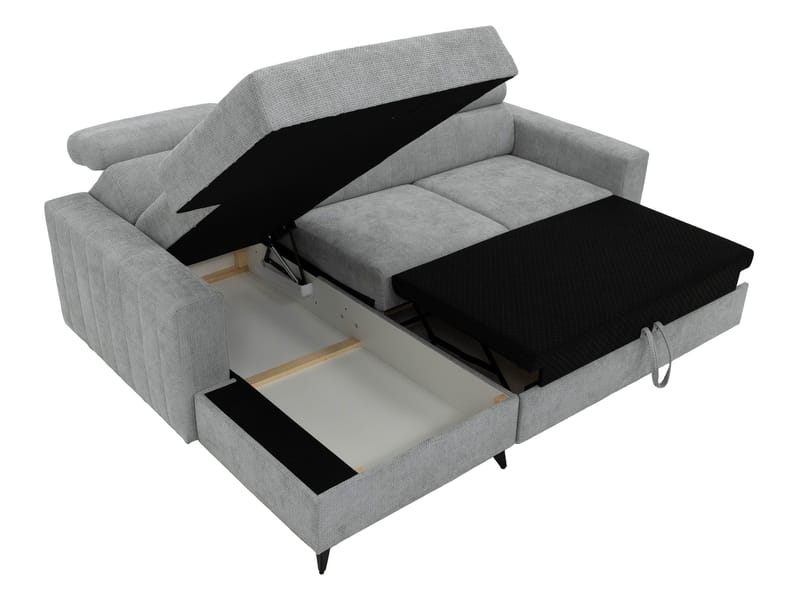 Milano 3-sits Bäddsoffa divan vänster med förvaring - gul - Möbler - Soffa - Bäddsoffa