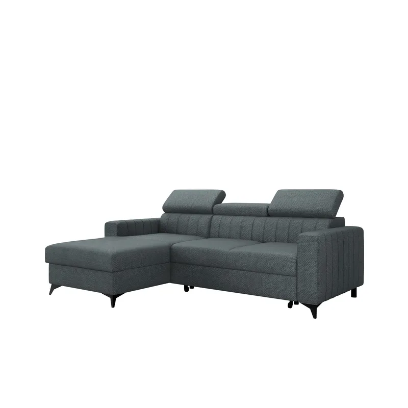 Milano 3-sits Bäddsoffa divan vänster med förvaring - Mörkgrå - Möbler - Soffa - Bäddsoffa