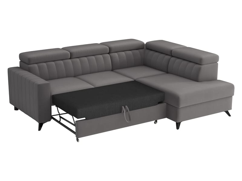 Milano 4-sits Bäddsoffa schäslong vänster med förvaring - beige - Möbler - Soffa - Bäddsoffa