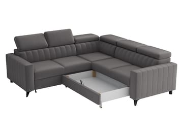 Milano 5-sits Bäddsoffa hörn med förvaring - Grå - Möbler - Soffa - Bäddsoffa