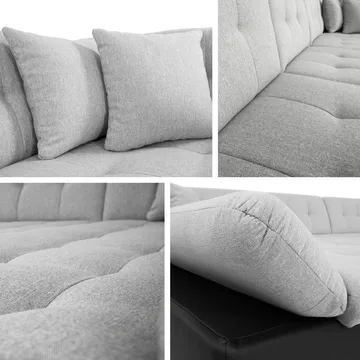 Mireo U-formad 5-sits Bäddsoffa med förvaring - beige - Möbler - Soffa - Bäddsoffa