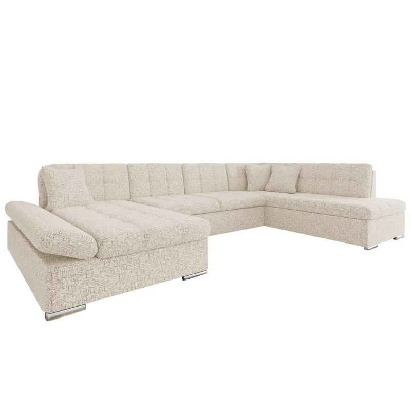Mireo U-formad 5-sits Bäddsoffa med förvaring - beige - Möbler - Soffa - Bäddsoffa