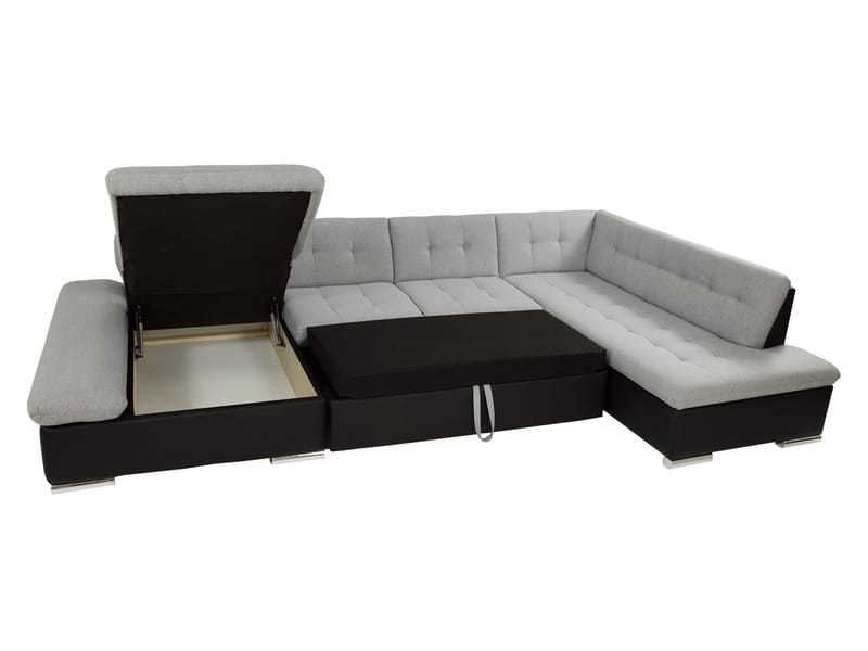 Mireo U-formad 5-sits Bäddsoffa med förvaring - beige - Möbler - Soffa - Bäddsoffa