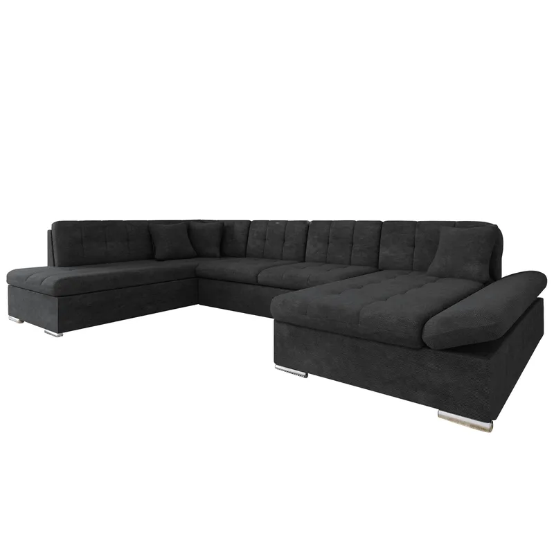 Mireo U-formad 5-sits Bäddsoffa med förvaring - svart - Möbler - Soffa - Bäddsoffa