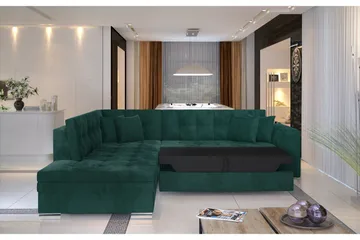 Moclino Hörnbäddsoffa - Grå/Svart - Möbler - Soffa - Bäddsoffa