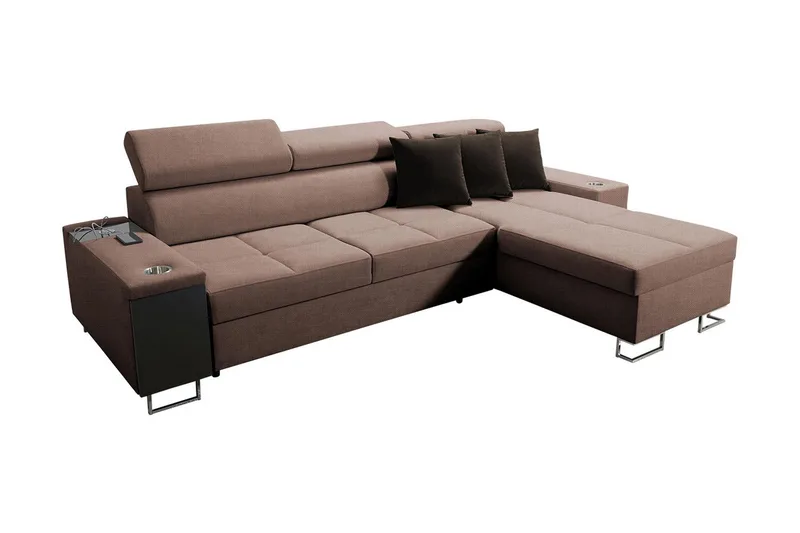 Morenia 3-sits Hörnbäddsoffa Höger - Brun - Möbler - Soffa - Bäddsoffa