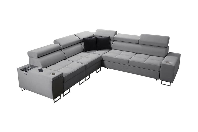Morenia 3-sits Hörnbäddsoffa Höger, Ljusgrå