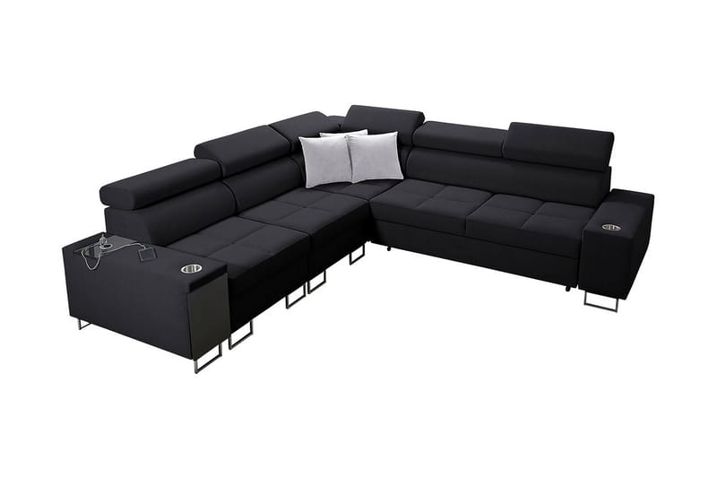 Morenia 3-sits Hörnbäddsoffa Vänster - Svart - Möbler - Soffa - Bäddsoffa