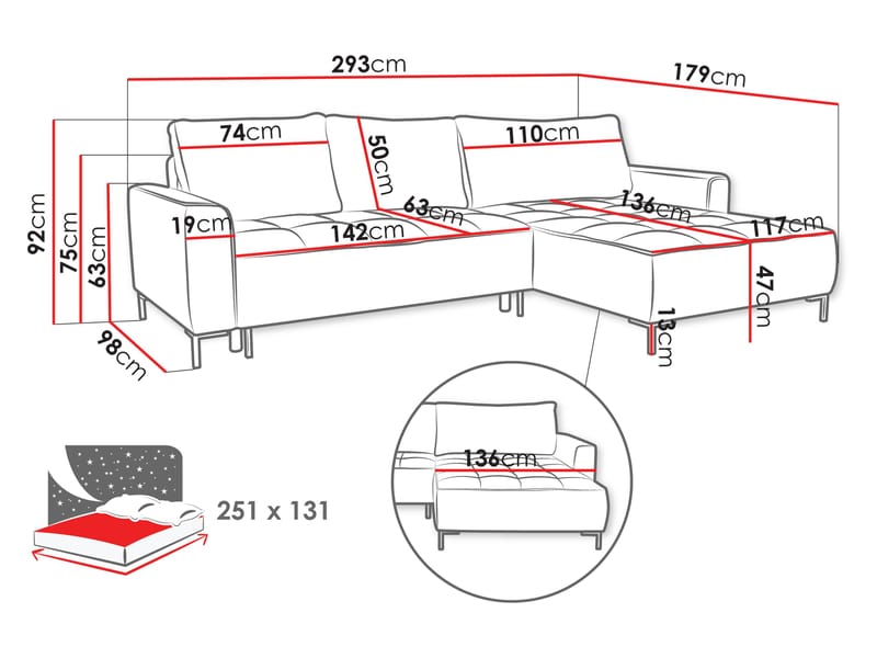 Morvian 3-sits Bäddsoffa med divan - grön - Möbler - Soffa - Bäddsoffa