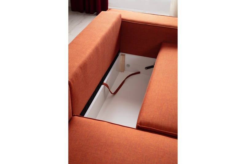 Munehiro Hörnbäddsoffa - Orange - Möbler - Soffa - Bäddsoffa