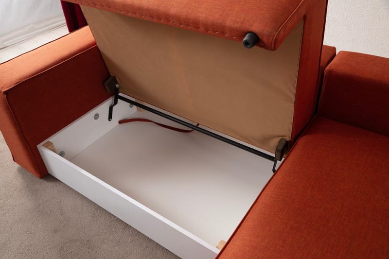 Munehiro Hörnbäddsoffa - Orange - Möbler - Soffa - Bäddsoffa