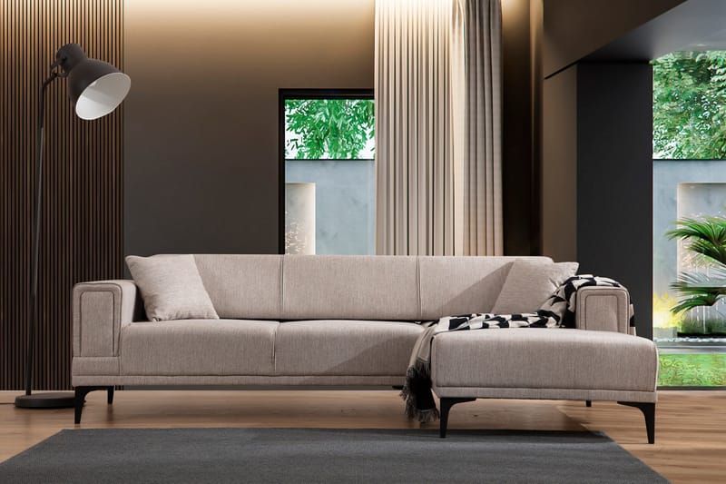 Naoko Bäddsoffa med divan - Ljusbrun - Möbler - Soffa - Bäddsoffa