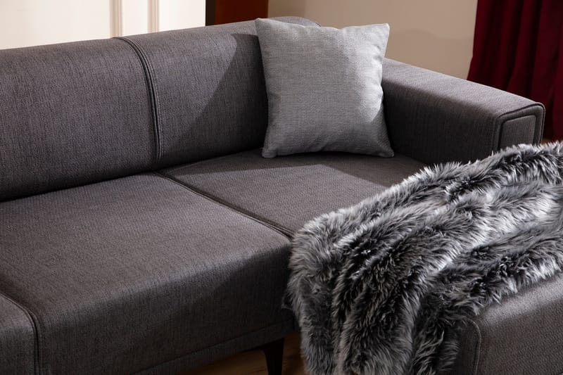 Naoko Bäddsoffa med divan - Mörkgrå - Möbler - Soffa - Bäddsoffa