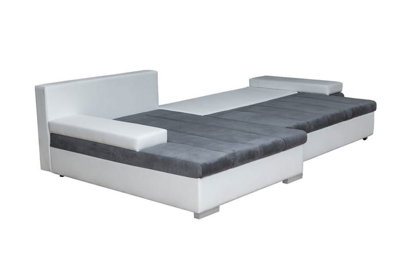 Naoma 3-sits Bäddsoffa med Divan L-formad Vänster med Förvar - Sammet/Grå - Möbler - Soffa - Bäddsoffa