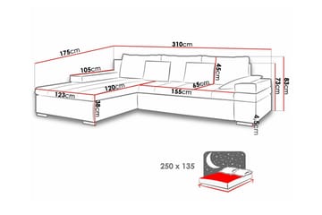 Naoma 3-sits Hörnbäddsoffa - Möbler - Soffa - Bäddsoffa