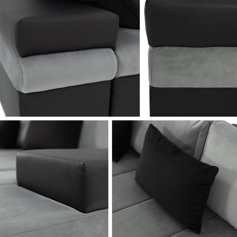 Naoma 4-sits Bäddsoffa divan höger med förvaring - Möbler - Soffa - Bäddsoffa
