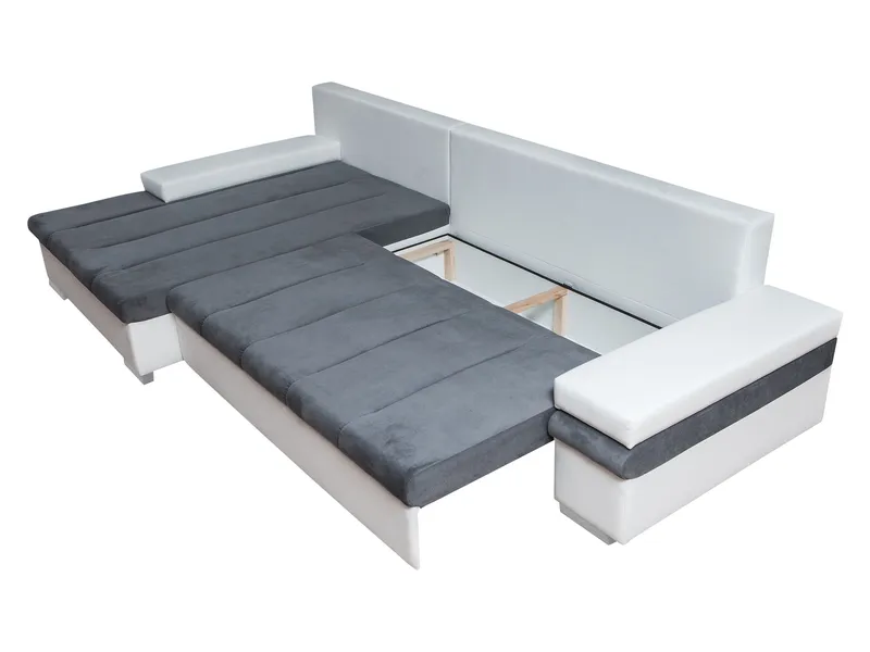 Naoma 4-sits Bäddsoffa divan vänster med förvaring - svart - Möbler - Soffa - Bäddsoffa