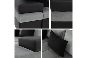 Naoma Bäddsoffa m. Divan 3-sits - Svart - Möbler - Soffa - Bäddsoffa