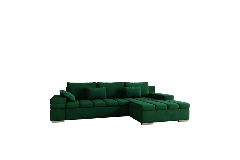 Naoma Bäddsoffa med Divan 4-sits, Grön