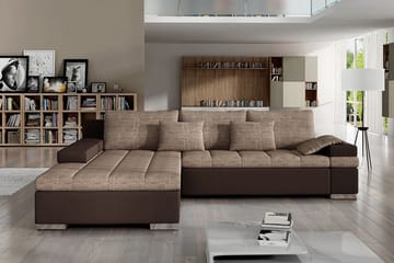 Naoma Bäddsoffa med Divan Vänster - Beige/Brun - Möbler - Soffa - Bäddsoffa