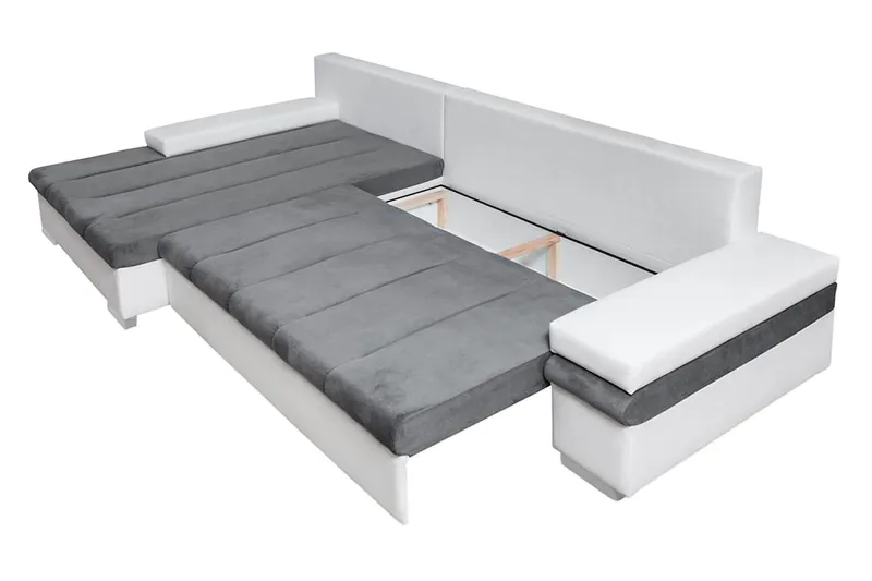 Naoma Divanbäddsoffa 310x175x83 cm - Grå - Möbler - Soffa - Bäddsoffa