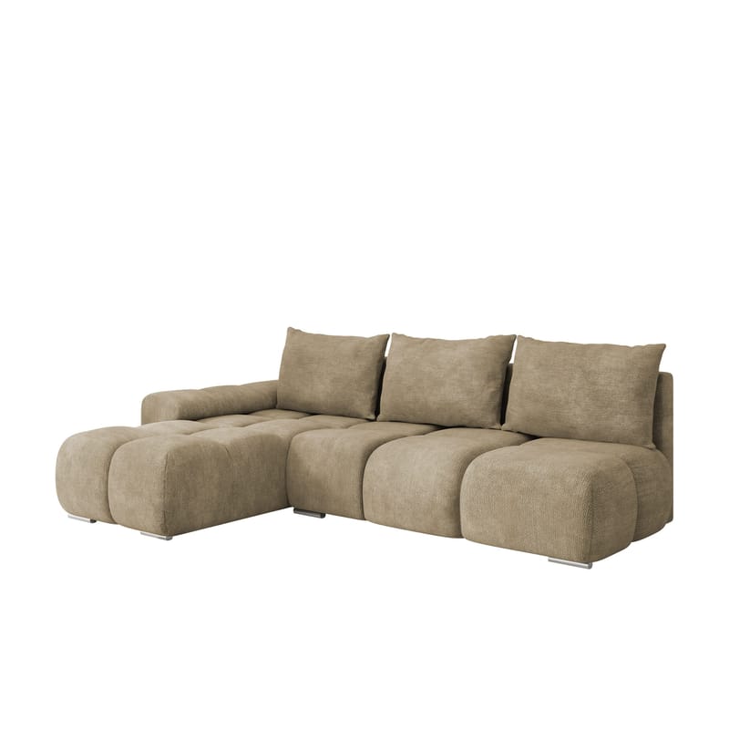 Nessa 4-sits Bäddsoffa divan vänster med förvaring - beige - Möbler - Soffa - Bäddsoffa