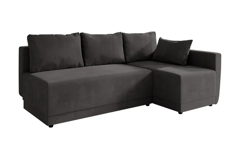 Nestor Hörnsoffa Höger LED-belysning - Grå - Möbler - Soffa - Bäddsoffa