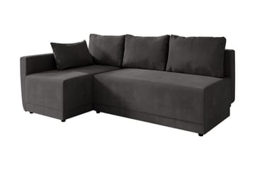 Nestor Hörnsoffa Vänster LED-belysning - Grå - Möbler - Soffa - Bäddsoffa