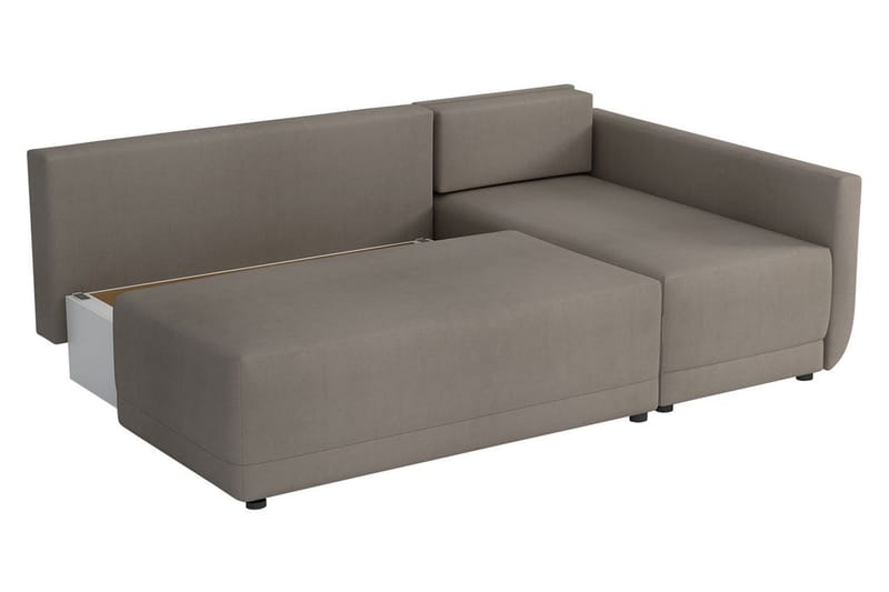 Nestor Hörnsoffa Vänster LED-belysning - Grå - Möbler - Soffa - Bäddsoffa