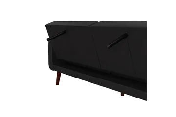 Nola 3-sits Bäddsoffa Konstläder/Svart - Dorel Home - Möbler - Soffa - Bäddsoffa - Längsbäddad bäddsoffa