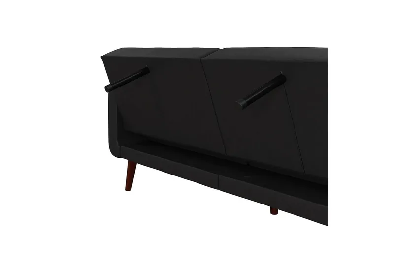 Nola 3-sits Bäddsoffa Konstläder/Svart - Dorel Home - Möbler - Soffa - Bäddsoffa - Längsbäddad bäddsoffa
