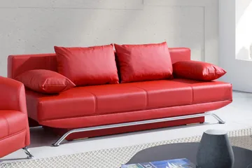 Olier Bäddsoffa 200x100x85 cm - Röd - Möbler - Soffa - Bäddsoffa