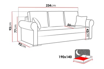 Olimpia soffa - Grå - Möbler - Soffa - Bäddsoffa