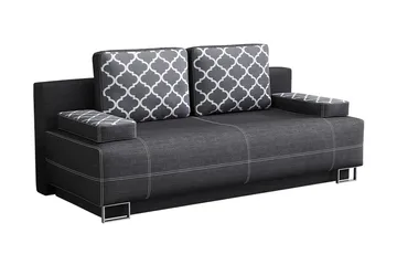 Optima Bäddsoffa 200x90x90 cm - Svart/Grå - Möbler - Soffa - Bäddsoffa