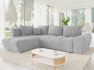Ostra 4-sits Bäddsoffa divan med vänster förvaring - grå - Möbler - Soffa - Bäddsoffa