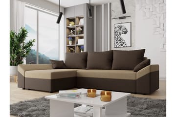 Ovadia 5-sits Bäddsoffa - Brun/Beige - Möbler - Soffa - Bäddsoffa