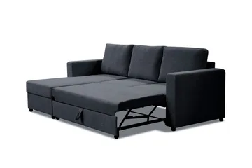 Paris Bäddsoffa 3-sits med Divan Vändbar - Mörkgrå - Möbler - Soffa - Bäddsoffa