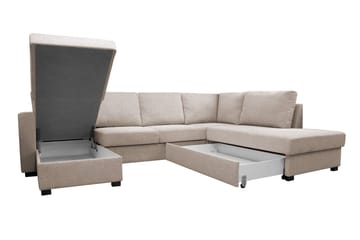 Paris U-Bäddsoffa - Beige - Möbler - Soffa - Bäddsoffa