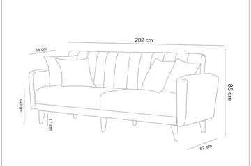 Pattyn Bäddsoffa 3-sits - Mörkgrå - Möbler - Soffa - Bäddsoffa
