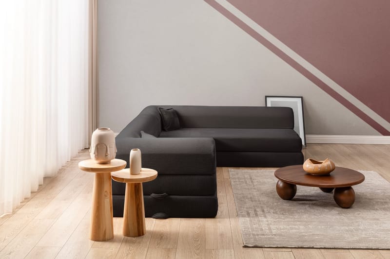 Pento 4-sits Hörnbäddsoffa - Antracit - Möbler - Soffa - Bäddsoffa