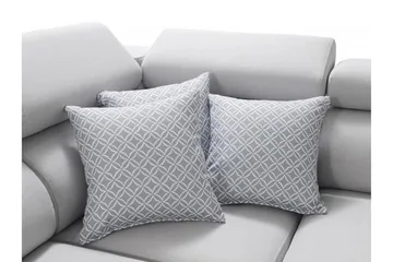 Perseo Divanbäddsoffa 358x282x95 cm LED-belysning - Grå/Vit - Möbler - Soffa - Bäddsoffa